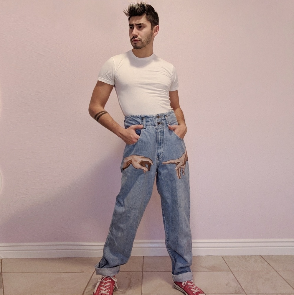 OOAK vintage high waisted jeans